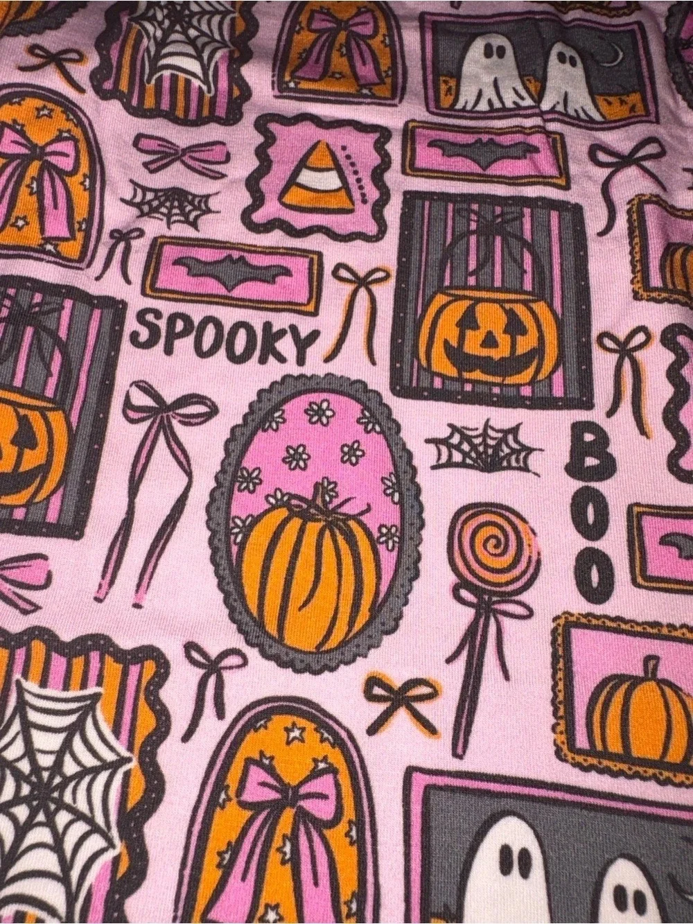 Girls Halloween Pajama Set Pink & Brown Girls 4T NWOT